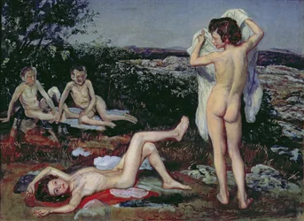 Vier nackte Jungen, Studie für 